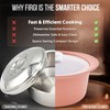 Firgi 27oz Platinum Silicone Microwave Steamer Pot with Lid –