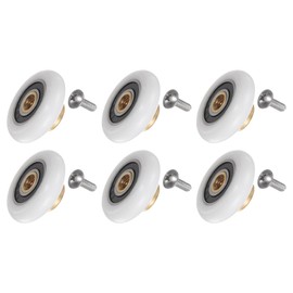 uxcell Shower Door Roller Wheel 23mm Diameter Replacement Part for Bathroom Glass Door, Sliding Shower Door Roller, (1 Set 6pcs)