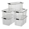 Logiplast Pack of 5 Transparent Storage Boxes 14 Litres with