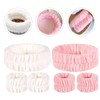 BIUDECO 2 Sets Face Wash Headbands Wristbands for Women Fluffy