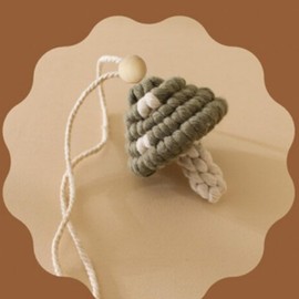 Car Interior Rear View Mirror Ornament Hanging Mushroom Rear View Mirror Accessories Handmade Aesthetic Decor for Office Home Hanging ，Bag, Curtain, Christmas Tree, Valentine's Day Decoration Green