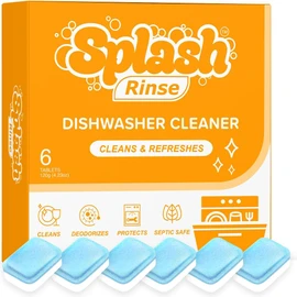 Splash Rinse Dishwasher Cleaner Tablets - Deep Cleaning For All Dishwasher Machine Models