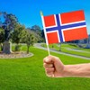 Newperlite Norway Stick Flag Norwegian Small Mini Hand Held Flags
