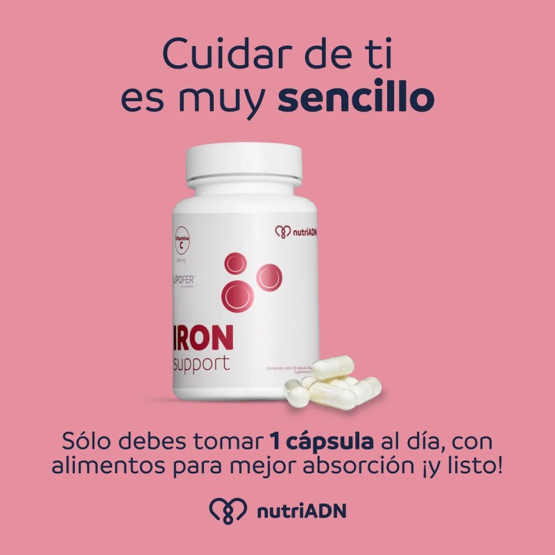 Hierro Suplemento 90 Cápsulas De 600 Mg Pirofosfato Ferrico