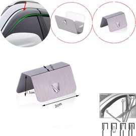 Wind/Rain Deflector Fitting Clips, Car Rain Eyebrow Clips Replacements for compatible with Heko G3 with Rain Eyebrow Clip Installation Tool Pack of 12