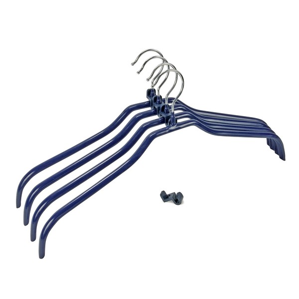 MSV Wenko 10250911100 Shaped Hanger Set, Dark Blue