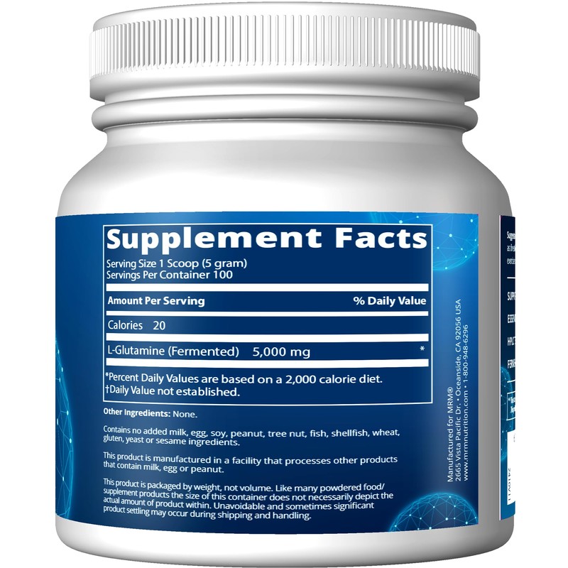 MRM Nutrition L-Glutamine | 5000mg | Recovery | Amino Acid