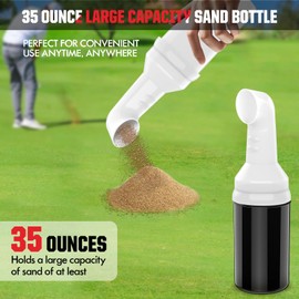 VYYOKMU Golf Cart No Drilling Sand Bottles, Universal Golf Cart Sand Pots with 1" Tube Rattle Proof Holder Fit Club Car, EZGO, YAMAHA Models, Divot Filler Sand Bottle, Large Capacity，2PCS