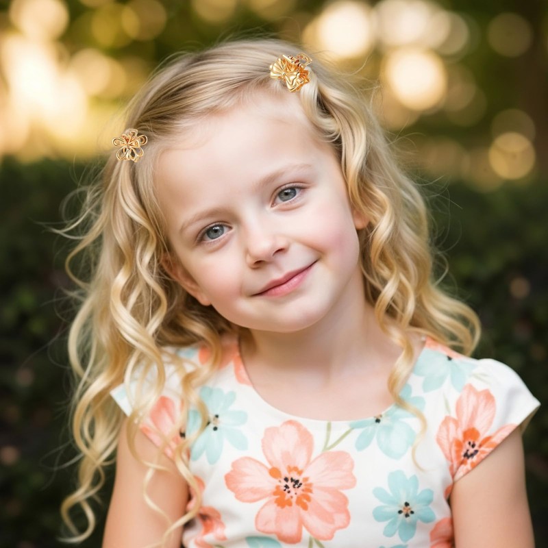 Ouligay 16 Pack Metal Small Hair Claw Clips Gold Mini