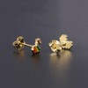 AoedeJ 14K Gold Plated Heart Stud Earrings Sterling Silver Girls