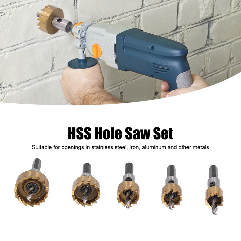5pcs High Speed Steel Hole Drill Opener High Speed Steel