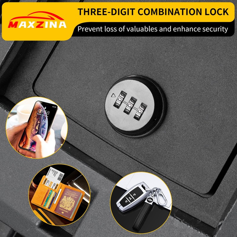 Maxzina Center Console Safe Lock Box Compatible with 2023-2025 Honda