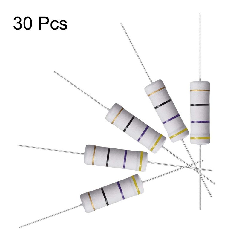 sourcing map Pack of 30 Metal Oxide Film Resistor 5