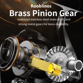 Rooblinos RY Fishing Reel Spinning Wheel Stream Fishing Reel 5.2:1 1000-7000 SeriesSpool Capacity: 6000 Series