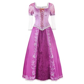 JerrisApparel Women’s Princess Costumes Princess Dress Cosplay Dress up (2, Purple)