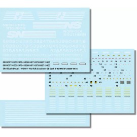 ShellScale Decals HO164 - Norfolk Southern GE Dash 9-40CW DECALS - ShellScale Decals