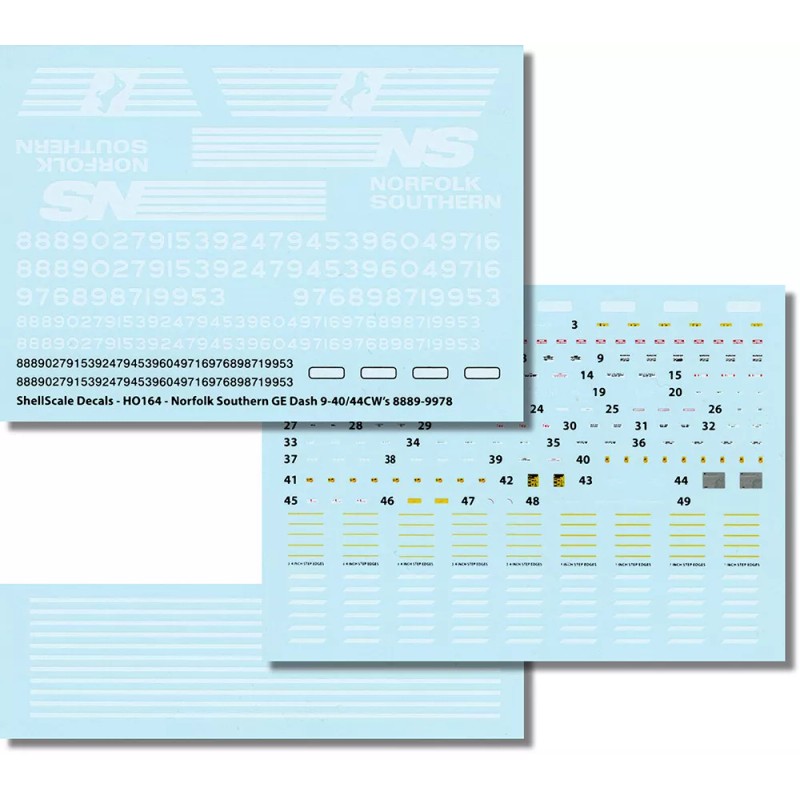 ShellScale Decals HO164 - Norfolk Southern GE Dash 9-40CW DECALS