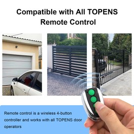 3 Pack Garage Door Remote Compatible with TOPENS M12, Garage Door Opener with 4-Button Wireless Transmitter for Automatic Swing Sliding Gate Opener Garage Door Opener