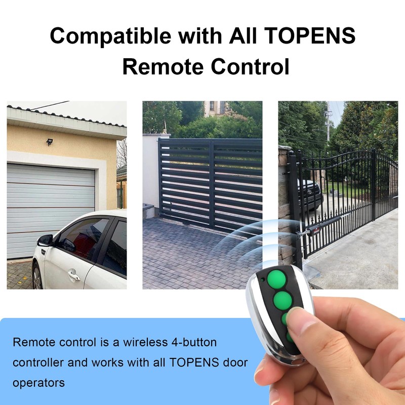 3 Pack Garage Door Remote Compatible with TOPENS M12, Garage