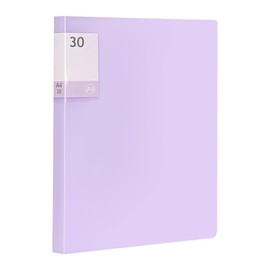 30 Pockets Presentation Book Binder Document Portfolio Folder File Display Book with Plastic Sleeves 60 Sheet Protector Pages for Artwork Purple