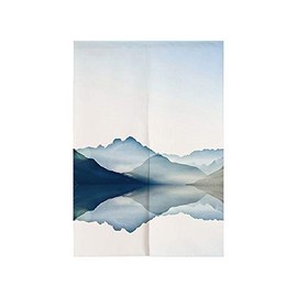 MYRU Japanese Curtain Noren Japanese Curtain Entrance Feng Shui Door Curtain (Blue Lake,33.5 Inches x 59 Inches)