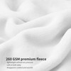 Aisbo Fleece Blanket White Throw - Versatile Soft Warm Blanket