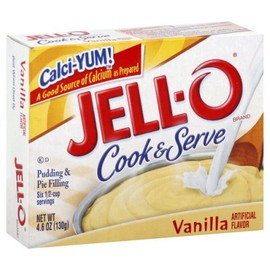 Jell-o Cook & Serve Pudding & Pie Filling Vanilla 4.6 Oz 12 Packs