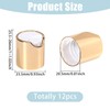 CHGCRAFT 12 Pcs Aluminized Plastic Disc Top Caps Gold Press