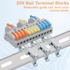 PHITUODA 4Pcs DIN Rail Terminal Blocks 28-12AWG Quick Wiring Cable