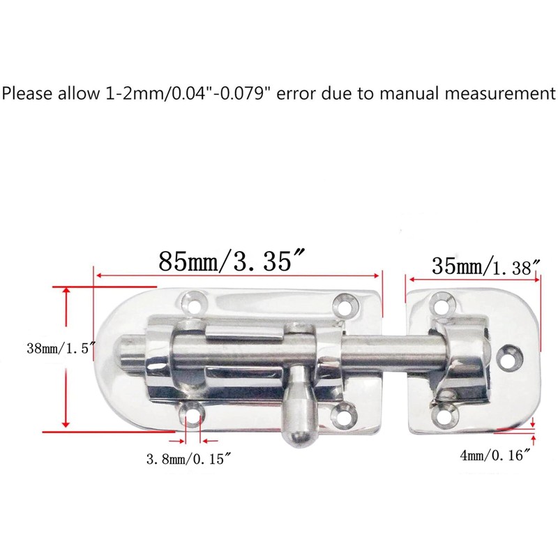 NRC&XRC Marine 316 Stainless Steel Heavy Duty 120mm 4.72"" Long