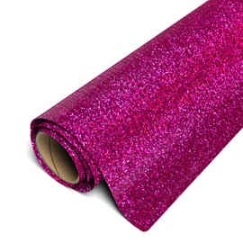 Siser Glitter HTV - Rollo de vinilo de transferencia térmica para planchar (cereza) de 12 x 3 pies
