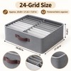 Foldable Wardrobe Organizer for Clothes & Pants – 16/24-Grid Storage