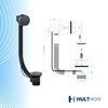 Hulthor Pop-Up Bath Waste and Overflow Kit Matte Black -