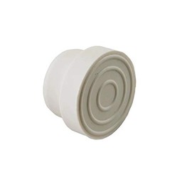 Set of 2 White Swimming Pool Ladder Inside Bumper Plug Fittings for Handrails 2.25"