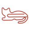 100pcs Cat Shape Paper Clips Plating Process Increased Slip Resistance