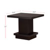 Simple Relax Pedestal Square End Table, Cappuccino
