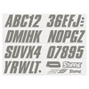 Stiffie Shift Carbon 3" ID Kit Alpha-Numeric Registration Identification Numbers