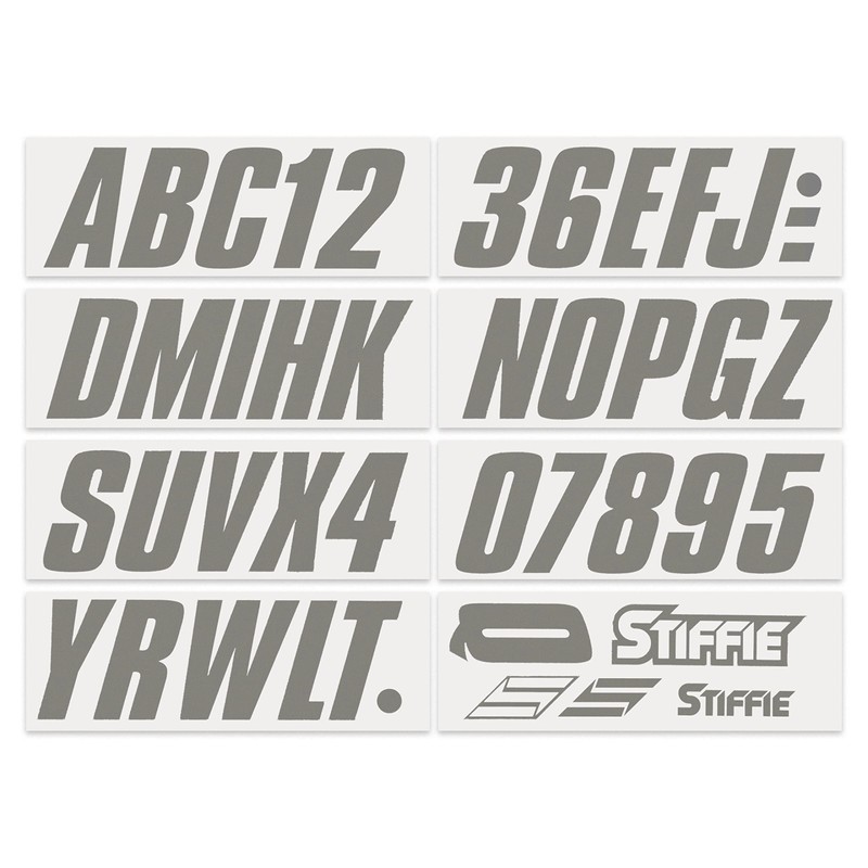 Stiffie Shift Carbon 3" ID Kit Alpha-Numeric Registration Identification Numbers