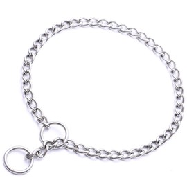 Mile High Life | Dog Training Chain Collar | Stainless Steel Slip P Ring | Choke Collar | Weather Proof | Tarnish Resistant | Variety Size and Weight Choices (L:14in)