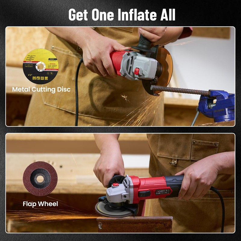 Avhrit Angle Grinder 10 Amp, 4-1/2 inch Power Angle Grinder