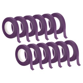 PATIKIL 30 Yard Floral Tapes, 12 Roll Florist Tape Crepe Paper Flowers Bouquets Tapes Waterproof for Bouquet Stem Wrapping, Purple (27 Meters)