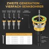 6-Piece Drill Countersink Set, Wood Drill Bit with Depth Stop,