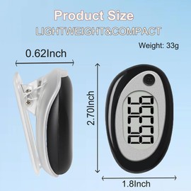 3D Pedometer for Walking, Simple 3D Step Counters with Clip and Lanyard, Activitie Fitness Tracker Without Smartphone,Accurately Track Steps for Men Women Kids Adults Seniors (Black)