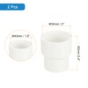 sourcing map 2 Pcs UPVC Reducer Pipe Fitting, 1-1/2"x1-1/4 PVC