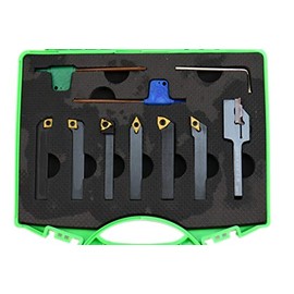 Shars 1/4" 7 Pieces/Set Indexable Carbide Turning Tool Set in Fitted Box 404-2888 P]