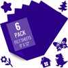 6PCS Royal Blue Felt Fabric Sheets 9" x 12" -