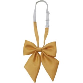 DRASAWEE (R) School Ribbon JK Uniform Ribbon Plain JK High School Girls Sailor Uniform Accessory High School Student School Uniform Ribbon Satin Shiny Costume Accessory Yellow