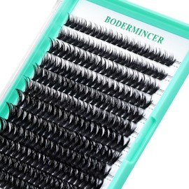 Bodermincer 20D/30D/40D/50D Cluster Large Tray 240pcs D Curl Individual Cluster Eyelashes False Eyelashes Extension Individual Eyelash Bunche Lash Cluster DIY at Home (100D-14-16-18-20mm MIX)