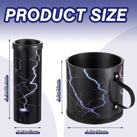 Hiboom 2 Pcs Thunder Tube and Thunder Sticks Noise Maker, Spring Drum Shaker Percussion Stormy Graphics ( 5.9" Diameter, 5.9" Length and 3.14" Diameter, 8.4" Length)