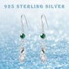 TRISHULA Feather Earrings 925 Sterling Silver Malachite Earrings Malachite Feather